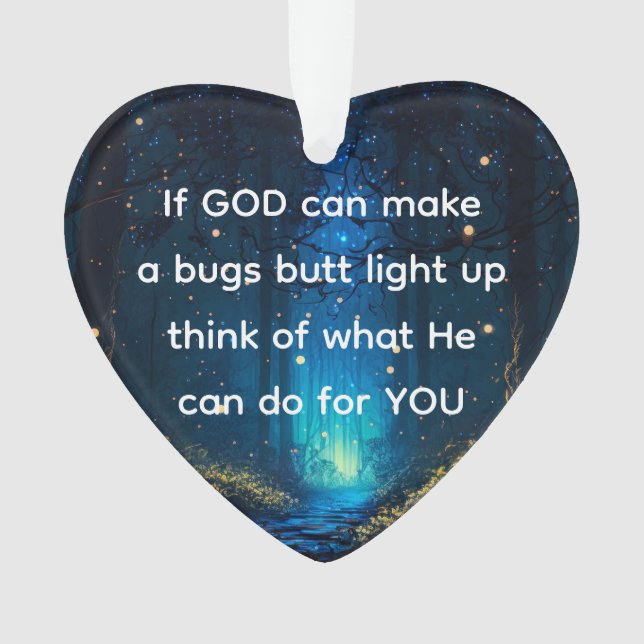 Bugs Butt Light Up Firefly Lightning bug Funny  Ornament (Front)