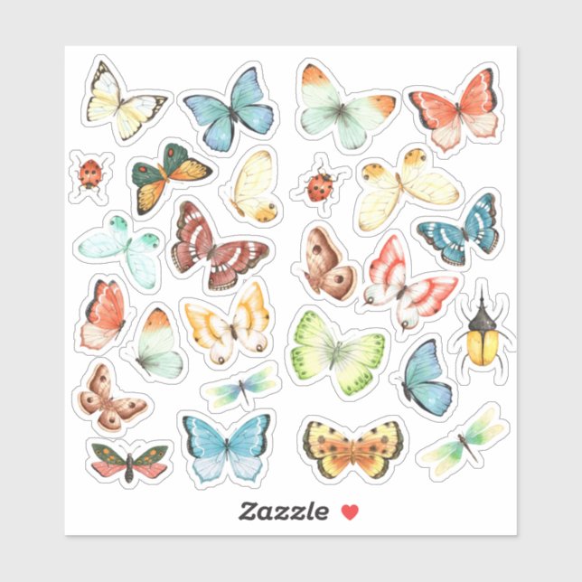 Bugs & Butterflies Sticker (Sheet)