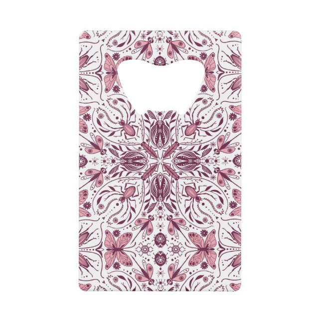 Bugs, dark magenta and pink on white (Front)