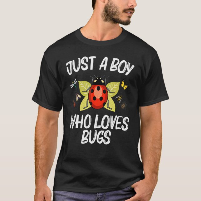 Bugs For Boys Kids Bug Insect Bug Catcher Science T-Shirt (Front)
