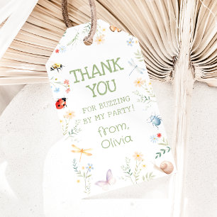 Bugs Girl Birthday Insect Party Thank You Gift Tags