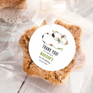 Bugs & Insects Vintage Birthday Party  Classic Round Sticker