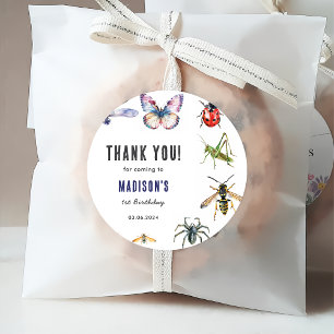 Bugs & Insects Vintage Birthday Party Favour Tags