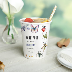 Bugs & Insects Vintage Birthday Party  Paper Cups