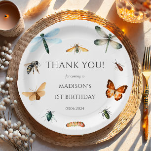Bugs & Insects Vintage Birthday Party Paper Plate