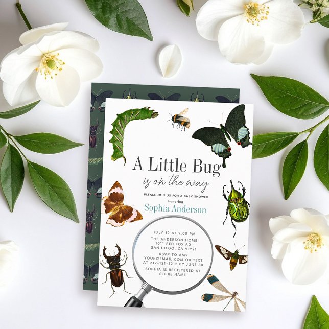 Bugs & Insects Vintage Boy Baby Shower Invitation (Creator Uploaded)