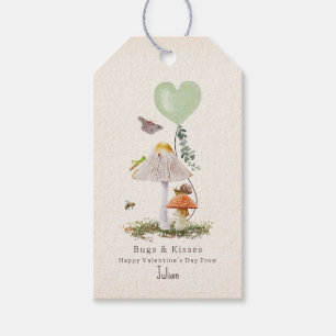 Bugs & Kisses Snail Mushroom Valentine Gift Tags