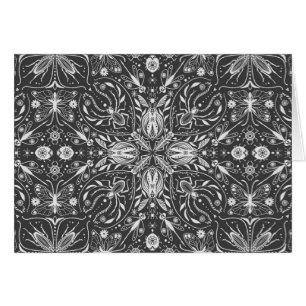 Bugs, off white on black