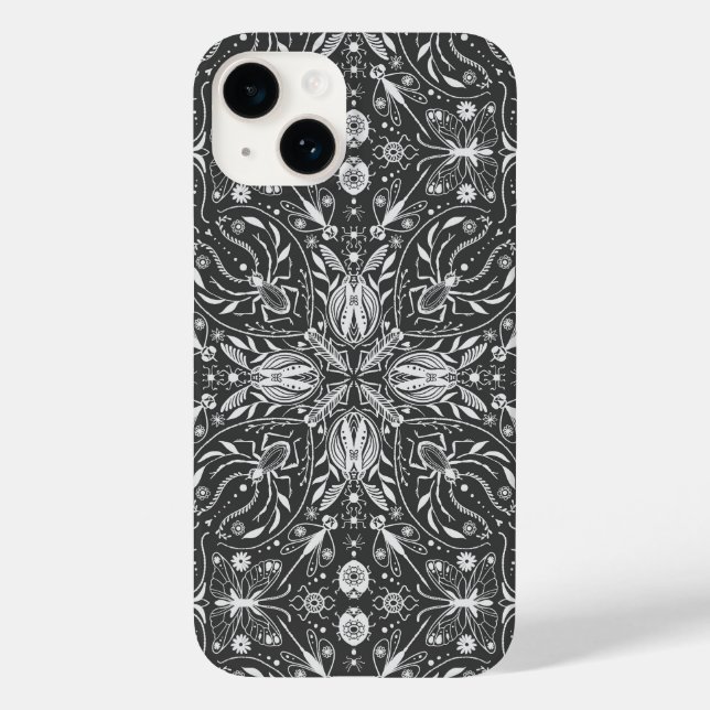 Bugs, off white on black Case-Mate iPhone case (Back)