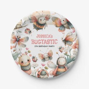 BUGTASTIC Insects Cute Bugs Kids' Birthday Party  Paper Plate