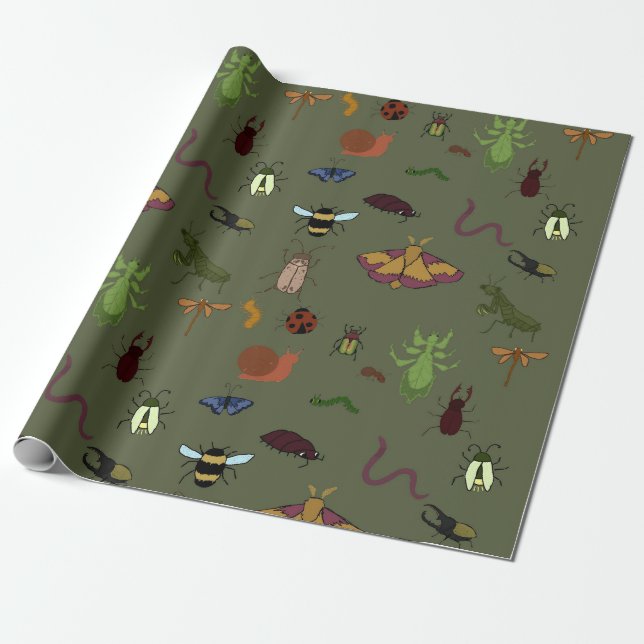 Bugtastic Wrapping Paper (Unrolled)