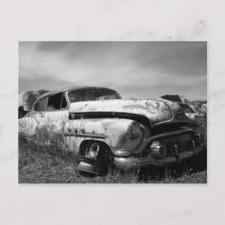Buick Car In a Junkyard Postcard