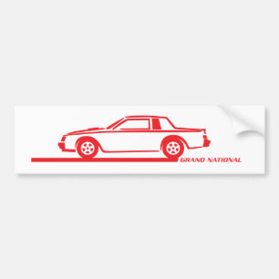 Buick Grand National Red Car Bumper Sticker