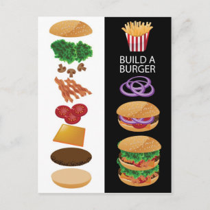 Build A Burger Postcard