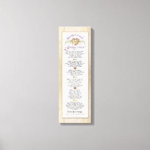 Build a Healthy Child Calligraphy Parenting Wood Canvas Print