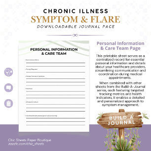 Build-A-Journal Chronic Illness Symptoms & Flares Poster