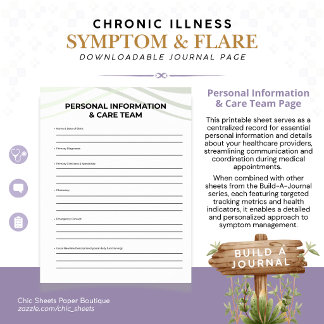 Build-A-Journal Chronic Illness Symptoms & Flares Poster