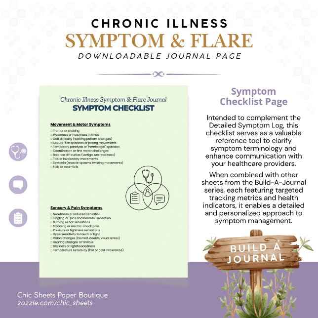 Build-A-Journal Chronic Illness Symptoms & Flares Poster (Creator Uploaded)