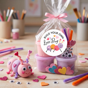 Build a Love Bug Playdough Valentine Label
