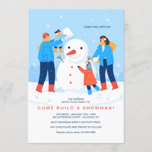 Build a Snowman Invitation