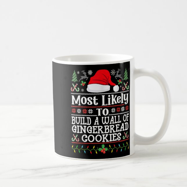 Build A Wall Of Gingerbread Cookies - Christmas Re Coffee Mug (Right)