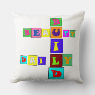 BUILD BEAUTY DAILY Throw Pillow