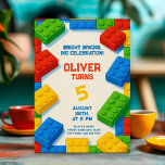Build & Celebrate – Toy Brick Birthday Invitation<br><div class="desc">Celebrate your child’s special day with a bright and cheerful toy brick-themed birthday invite! Perfect for little creators and builders, this editable invitation features colourful bricks, playful typography, and plenty of room to personalise with your own party details. Whether you're planning a build-and-play party or a colourful celebration full of...</div>