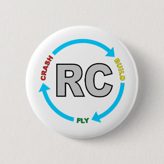 Build Crash Fly RC 6 Cm Round Badge