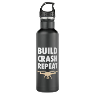 Build Crash Repeat Drone 710 Ml Water Bottle