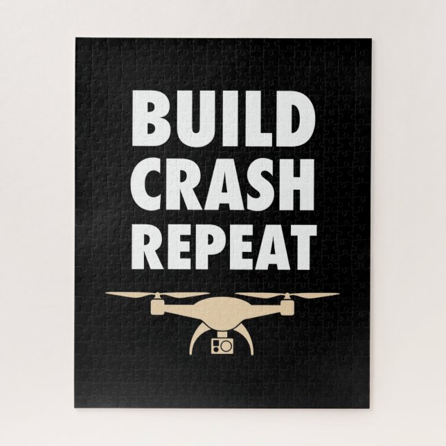 Build Crash Repeat Drone Jigsaw Puzzle (Vertical)