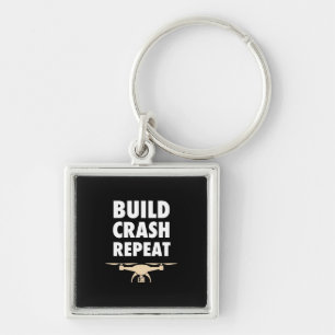 Build Crash Repeat Drone Key Ring
