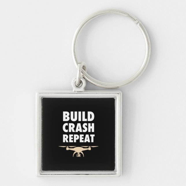 Build Crash Repeat Drone Key Ring (Front)