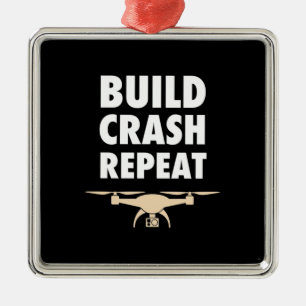 Build Crash Repeat Drone Metal Tree Decoration