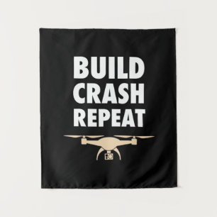 Build Crash Repeat Drone Tapestry