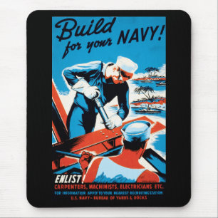 Build For Your Navy Mouse Mat