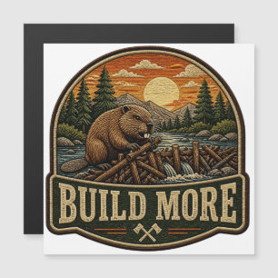 Build More Beaver Outdoor Embroidered Patch