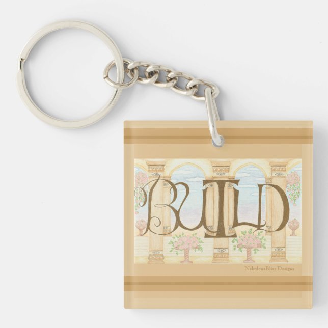 BUILD Square Keychain (Front)