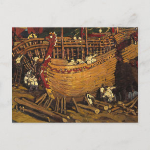 Build the Boats, 1903 by Nicholas Roerich Postcard