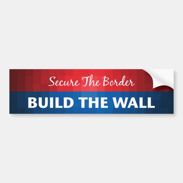 Build The Wall Bumper Sticker (Front)