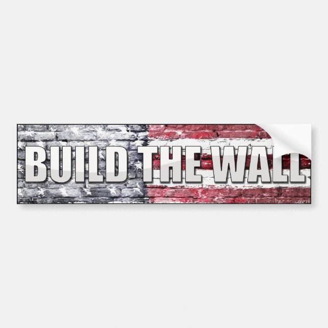 Build The Wall Bumper Sticker (Front)