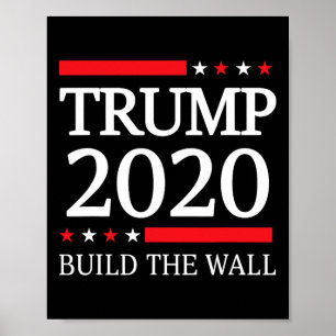 Build The Wall Vote Trump Campaign Poster