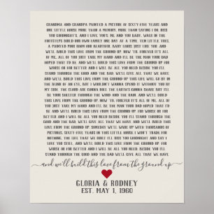 Build this love from the ground up wedding anniver poster