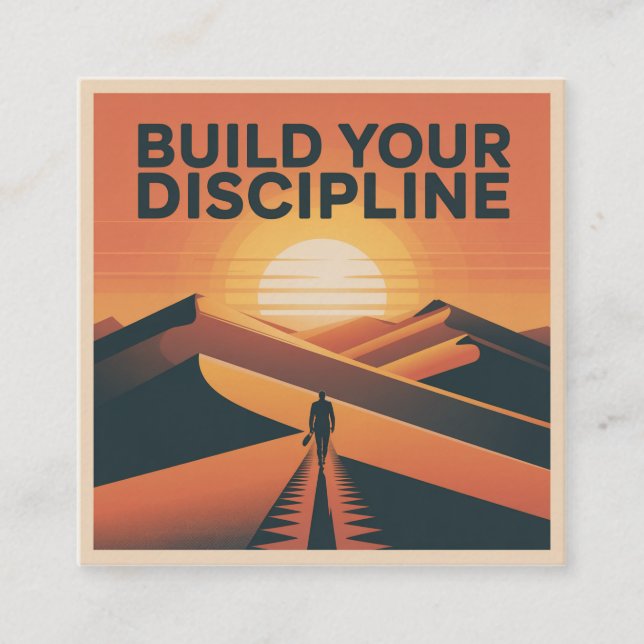 Build Your Discipline Square Business Card (Front)
