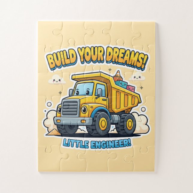Build Your Dreams! Little Engineer - Cheerful Jigsaw Puzzle (Vertical)