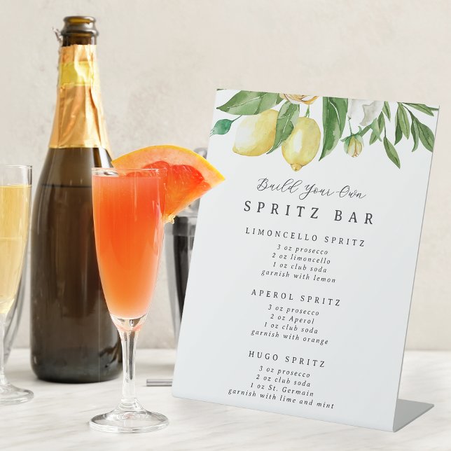 Build Your Own Spritz Bar Drink Station Sign (Creator Uploaded)