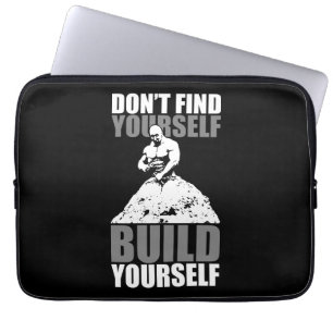 Build Yourself - Bodybuilding Workout Motivational Laptop Sleeve
