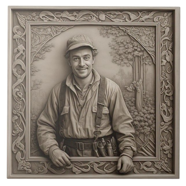 Builder - Arts And Crafts Ceramic Tile (Front)