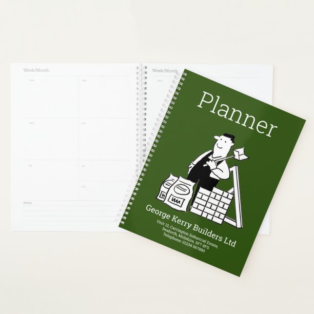 Builder Building Company Name Schedule Planner (Display)