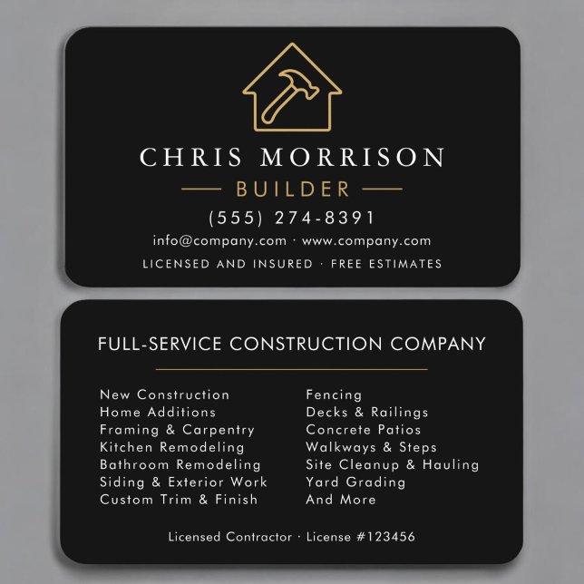 Builder Construction  Business Card (Creator Uploaded)