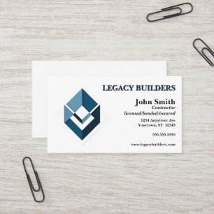Builder Contractor Developer Real Estate Agent Business Card